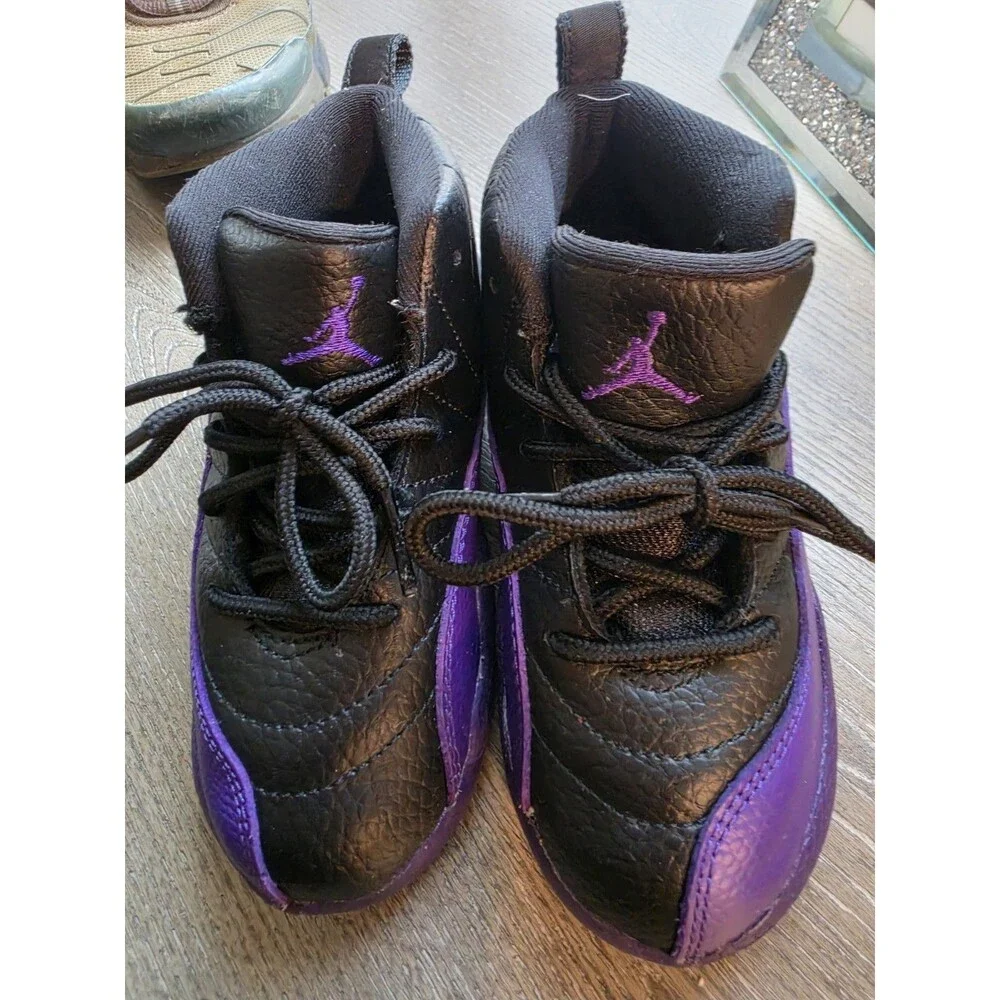 Nike Air Jordan 12 Retro Field Purple Black  850000-057 Toddlers Size 10C